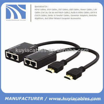 HDMI-удлинитель для Cat5e Cat6 Ethernet RJ45 До 30 м Full HD 1080P 3D-кабель